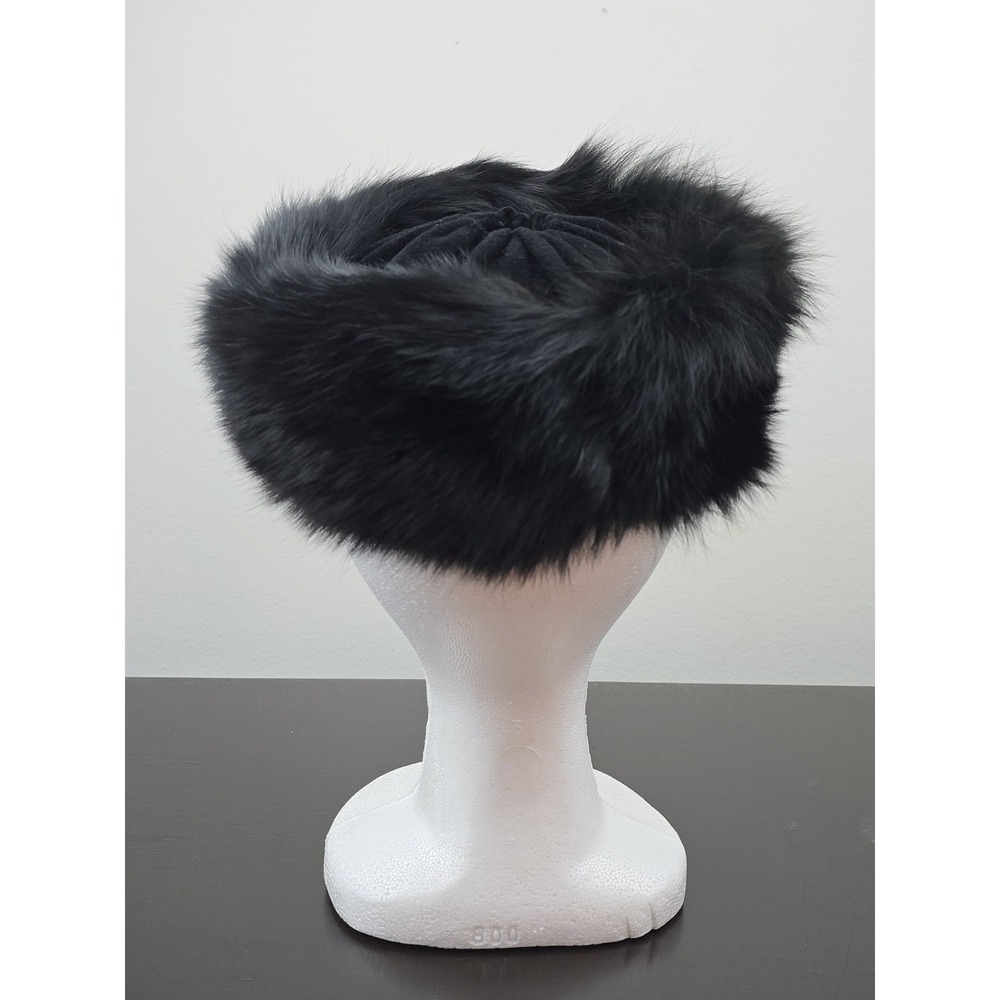 Vintage Lottie's Charlemagne Black Mink Fur Hat – 22.5″‎ Circumference - Picture 4 of 7